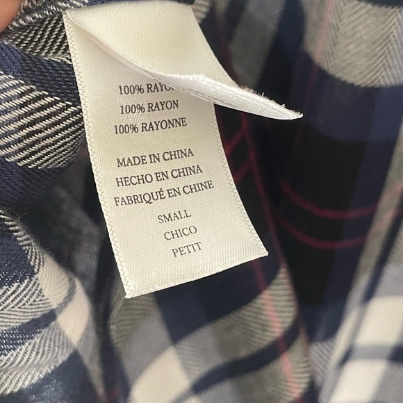 Rails Blue White Plaid Hunter Long Sleeve Button Down Shirt. Size Small - Picture 6 of 9